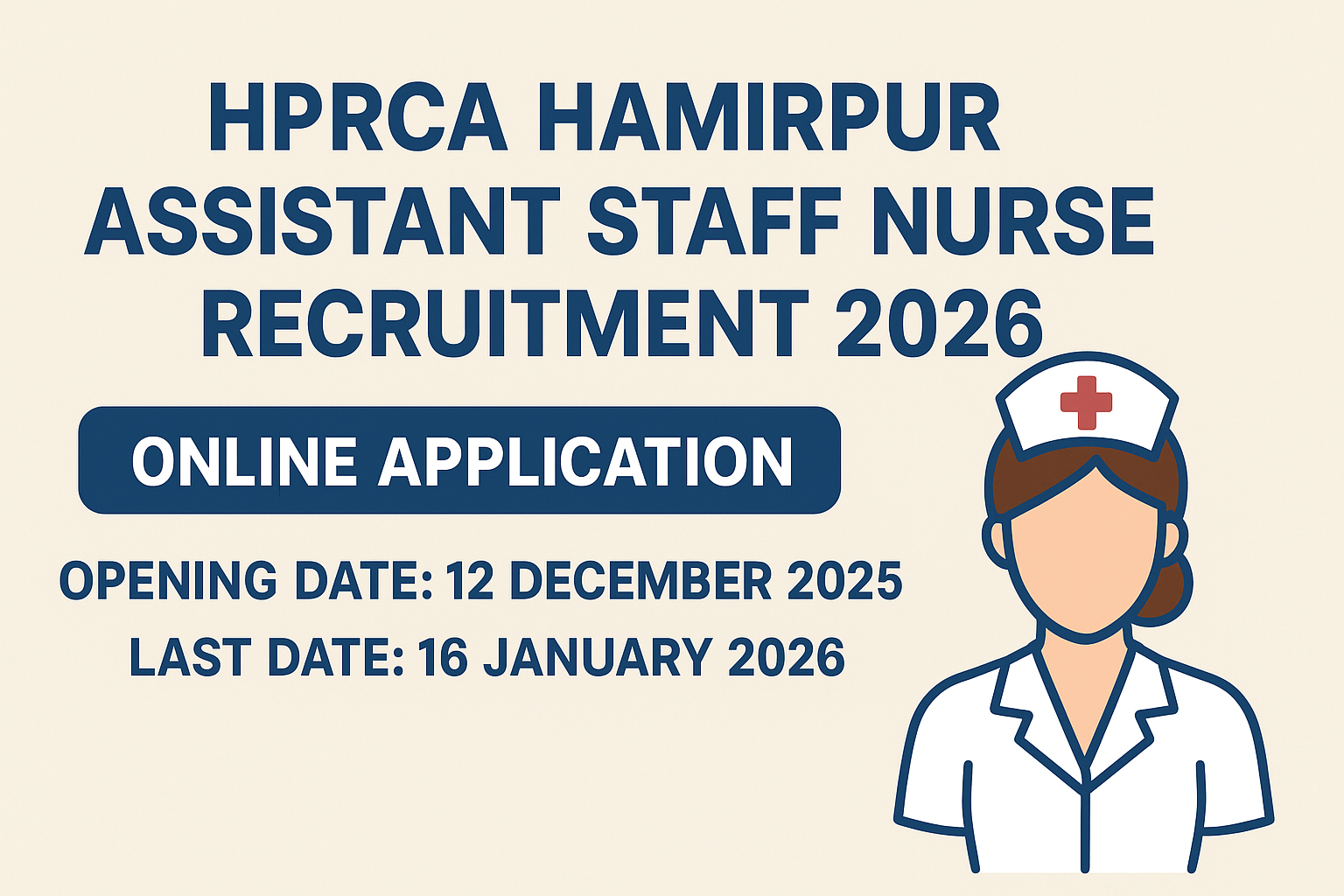 HPRCA Hamirpur Assistant Staff Nurse Recruitment 2026